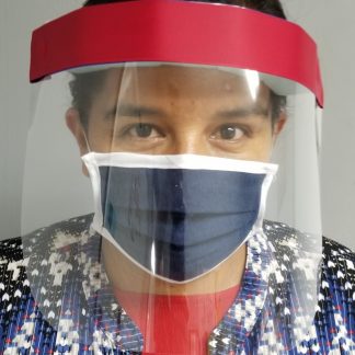 Face Shield Crimson Fabric