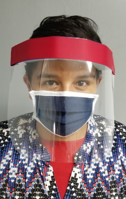 Face Shield Crimson Fabric