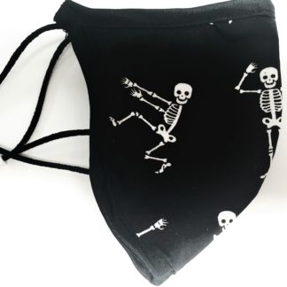 Dancing Skeleton (black trim) Adult Face Mask