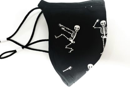 Dancing Skeleton (black trim) Adult Face Mask